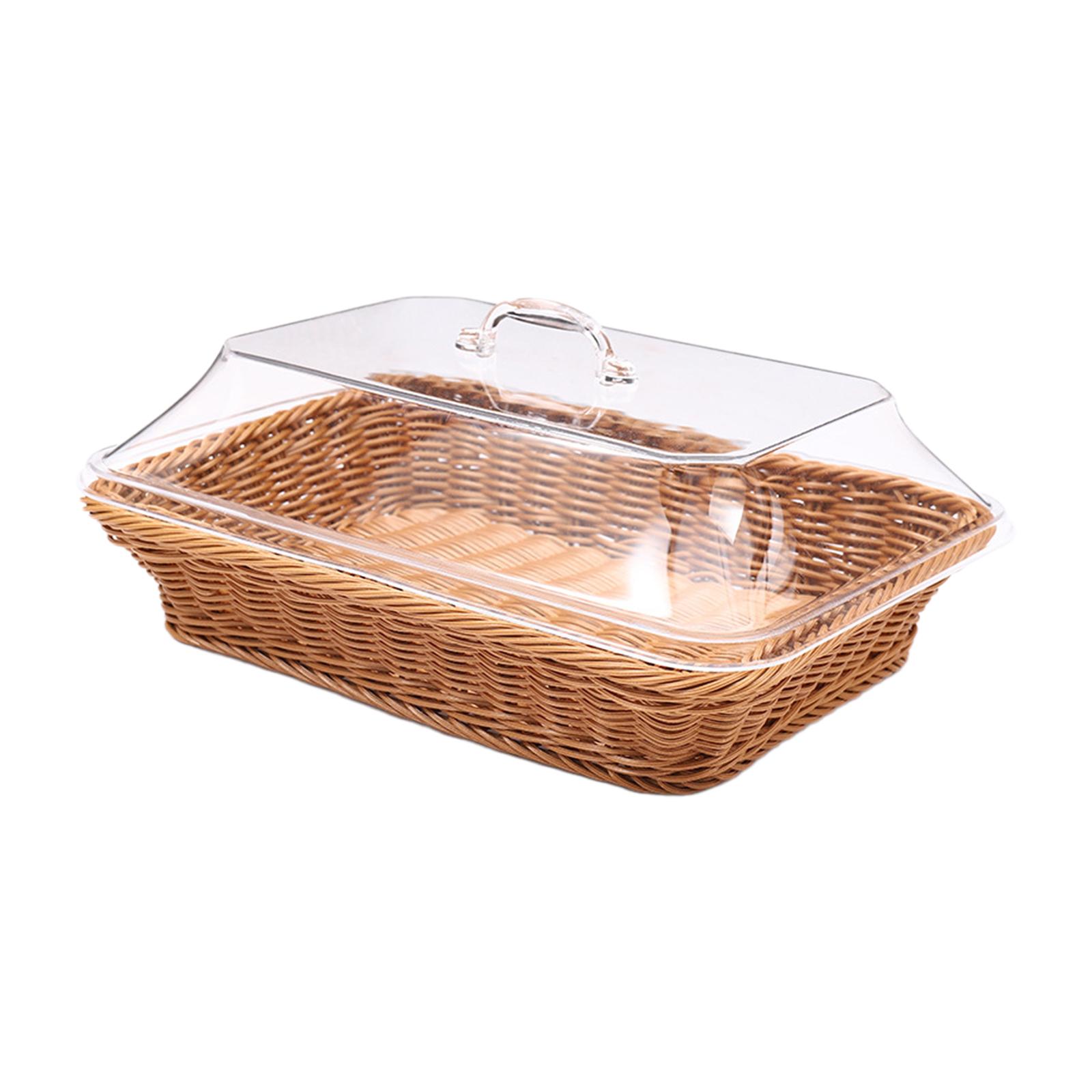 Woven Bread Basket with Lid