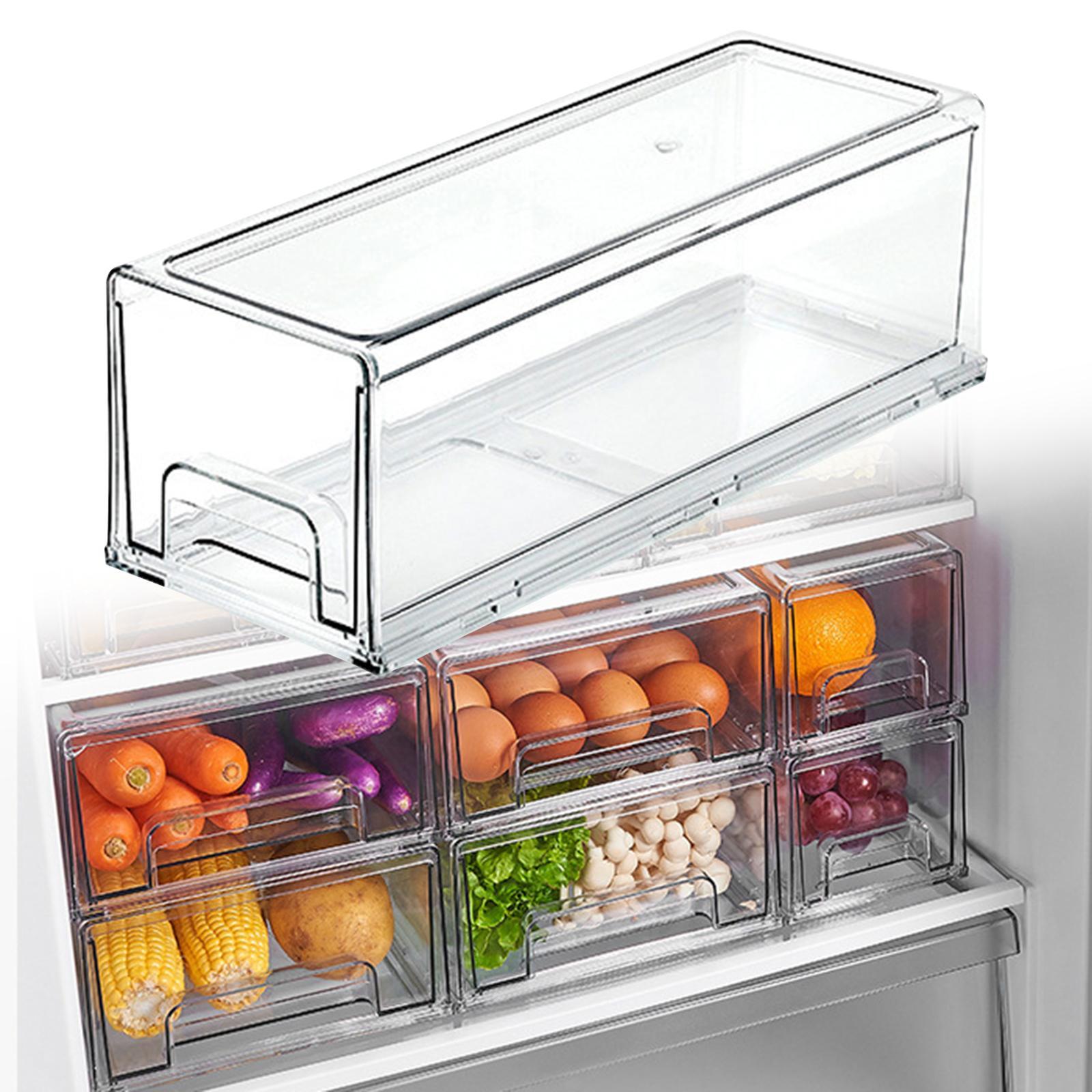 Fridge Organizer Stackable Kitchen Organization Friut Containers Lettuce Egg Medium