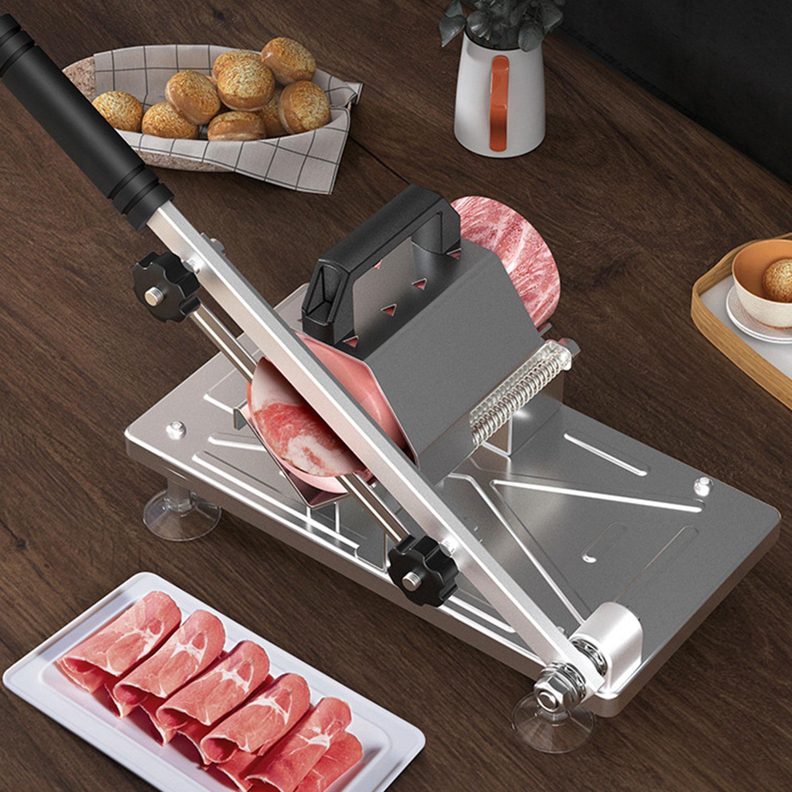 Manual Meat Slicer Adjustable Commercial Food Slicer for Cooking Home Fruits