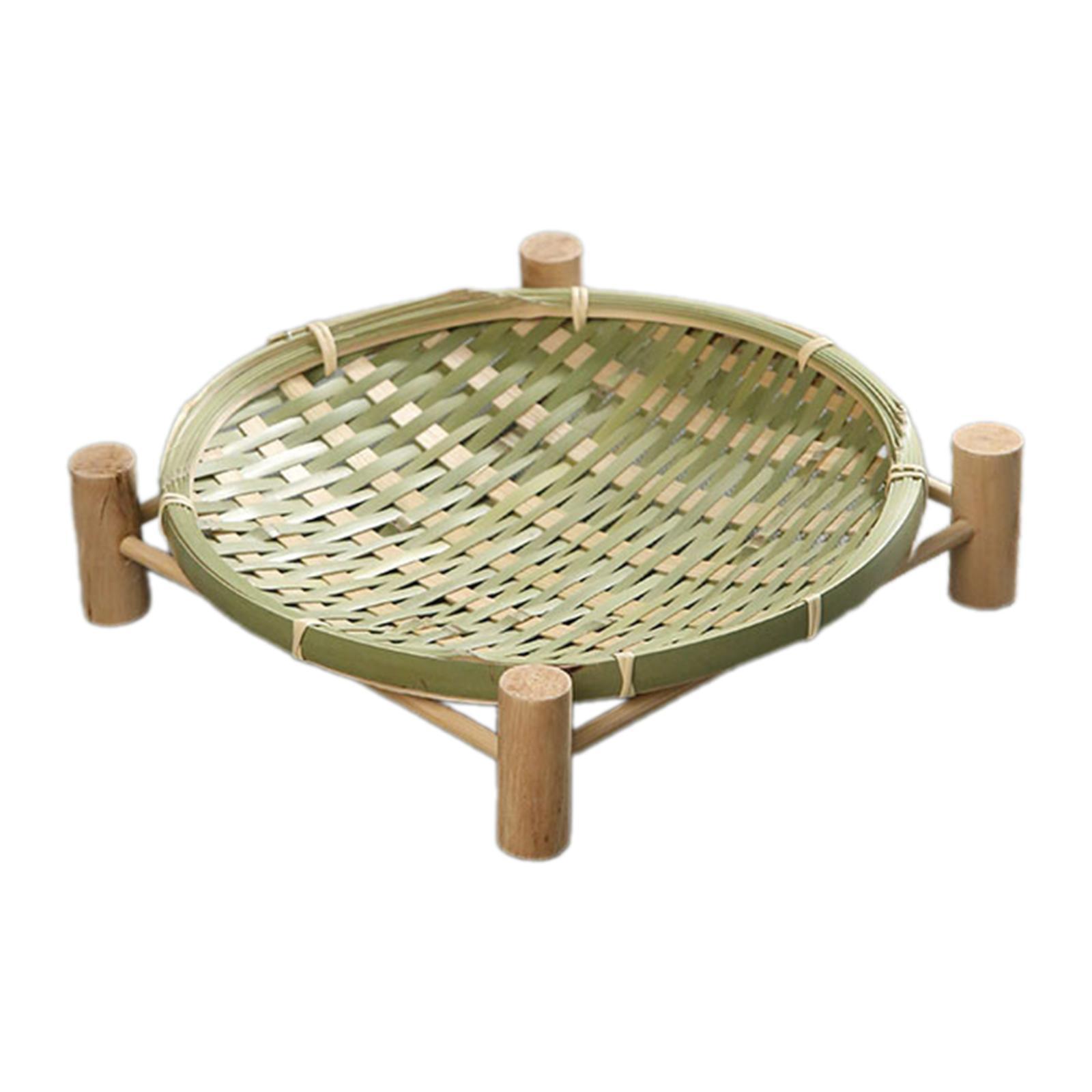 Bamboo Woven Basket Tray