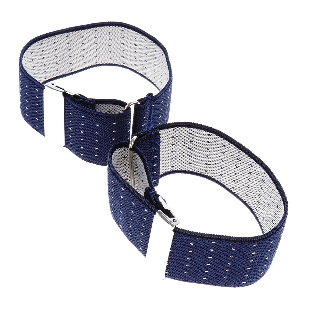 3pairs Anti-slip Elastic Shirt Sleeve Holders Polka Dot Armbands Garters