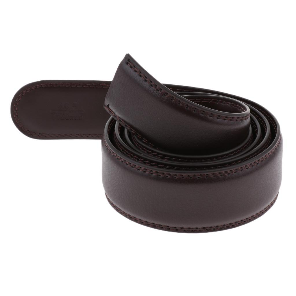 Men Leather Ratchet Belt Strap No Holes Belt Only without Buckle Cut to Fit | eBay