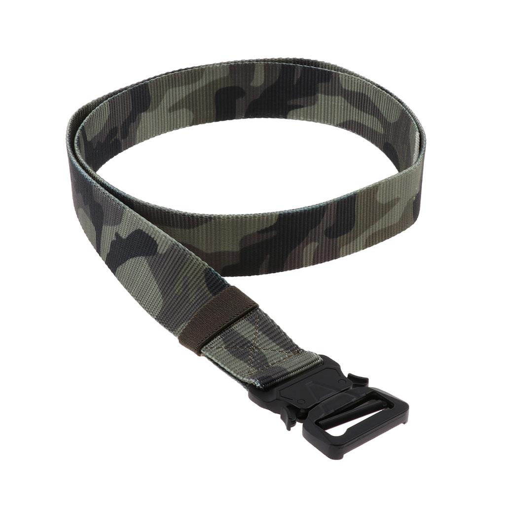 Fashion Outdoor Men Nylon Holeless Ratchet Click Belt Weightlifting