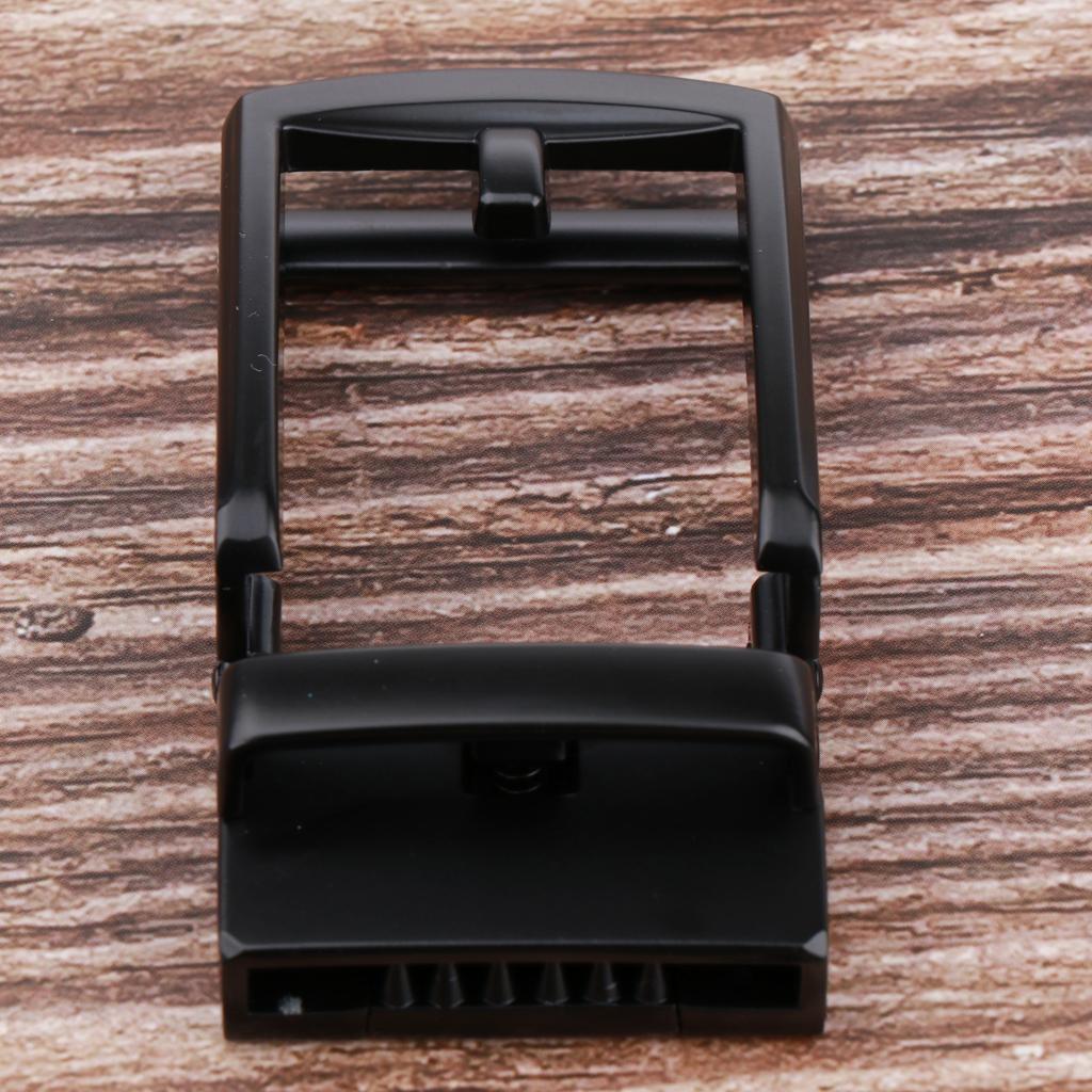 Men Alloy Leather Belt Automatic Slide Buckle Replacement Matted Black