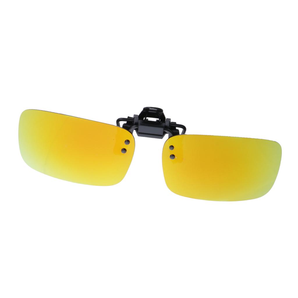 Polarized Clip-on Sunglasses Flip up Glasses Lens Driving Fishing ...