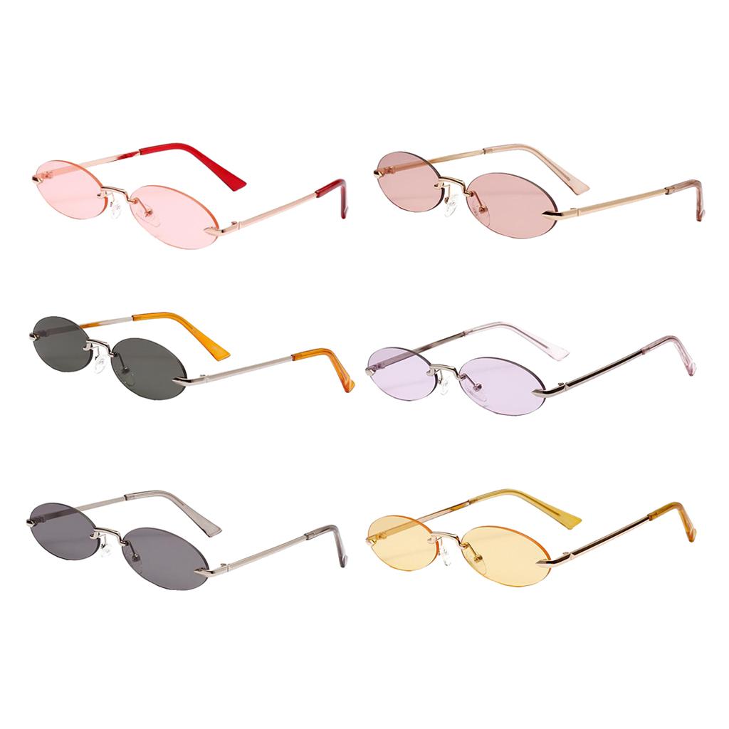 Women Mens Small Oval Sunglasses Sun Glasses UV400 Eyewear Red