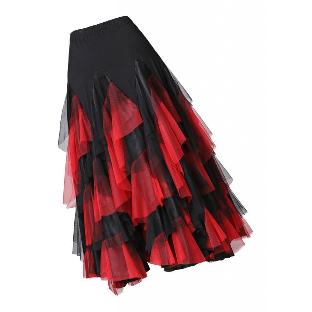 Dance Skirt Black Red
