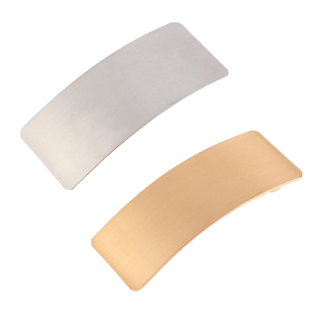 Metal Automatic French Barrette Large Hair Clip Pin Ponytail Holder 2