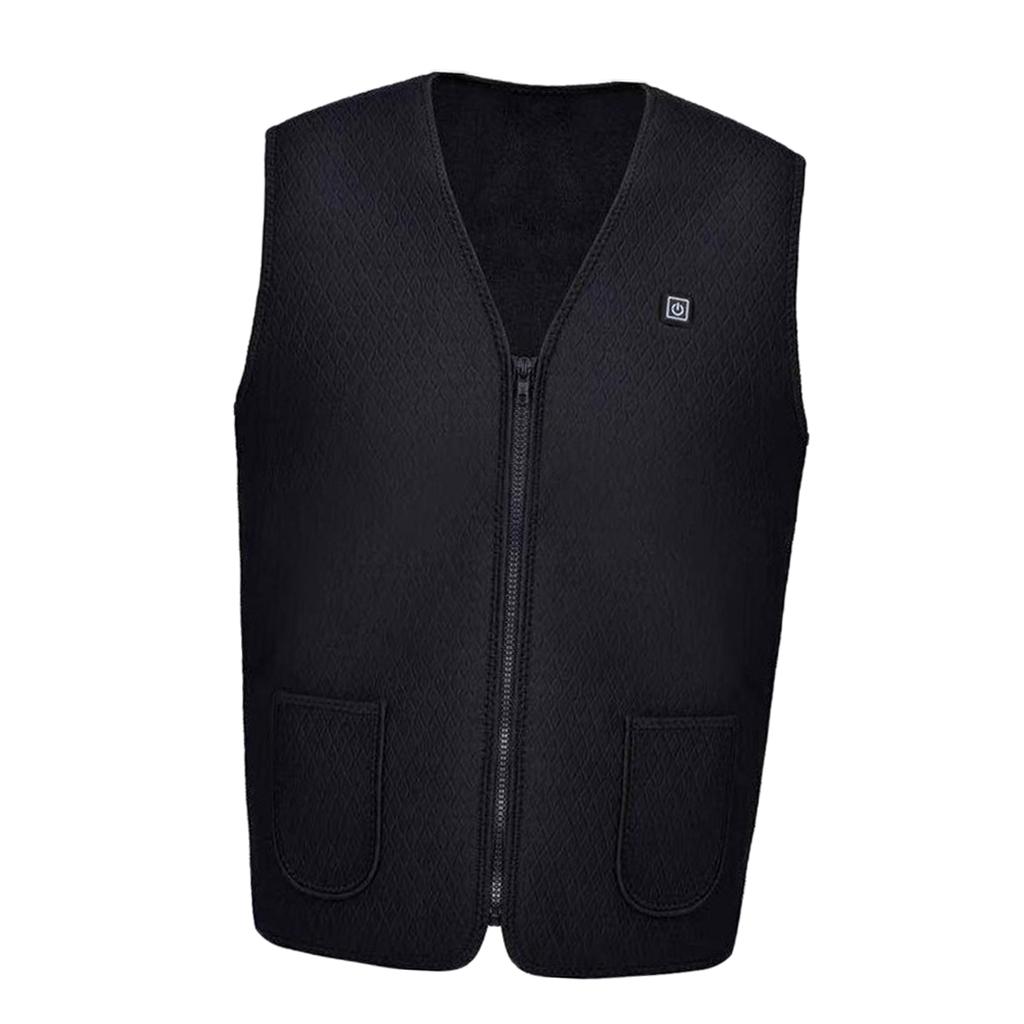 Men's Electric Heating Vest Winter Warm Up Jacket Battery Heated Coats M