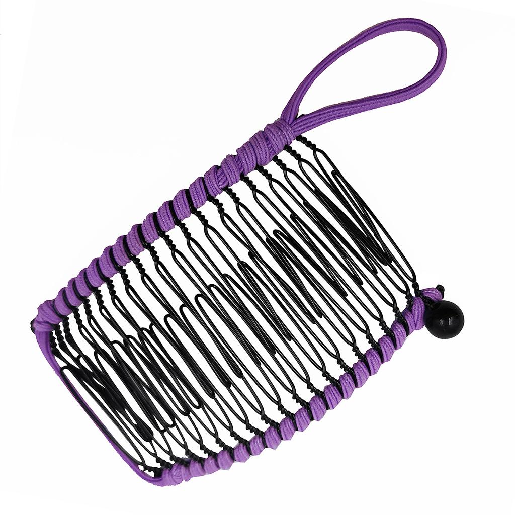 20Combs Woman New Fashion Banana Clips Hairpin Tray Hair Plug Comb Purple