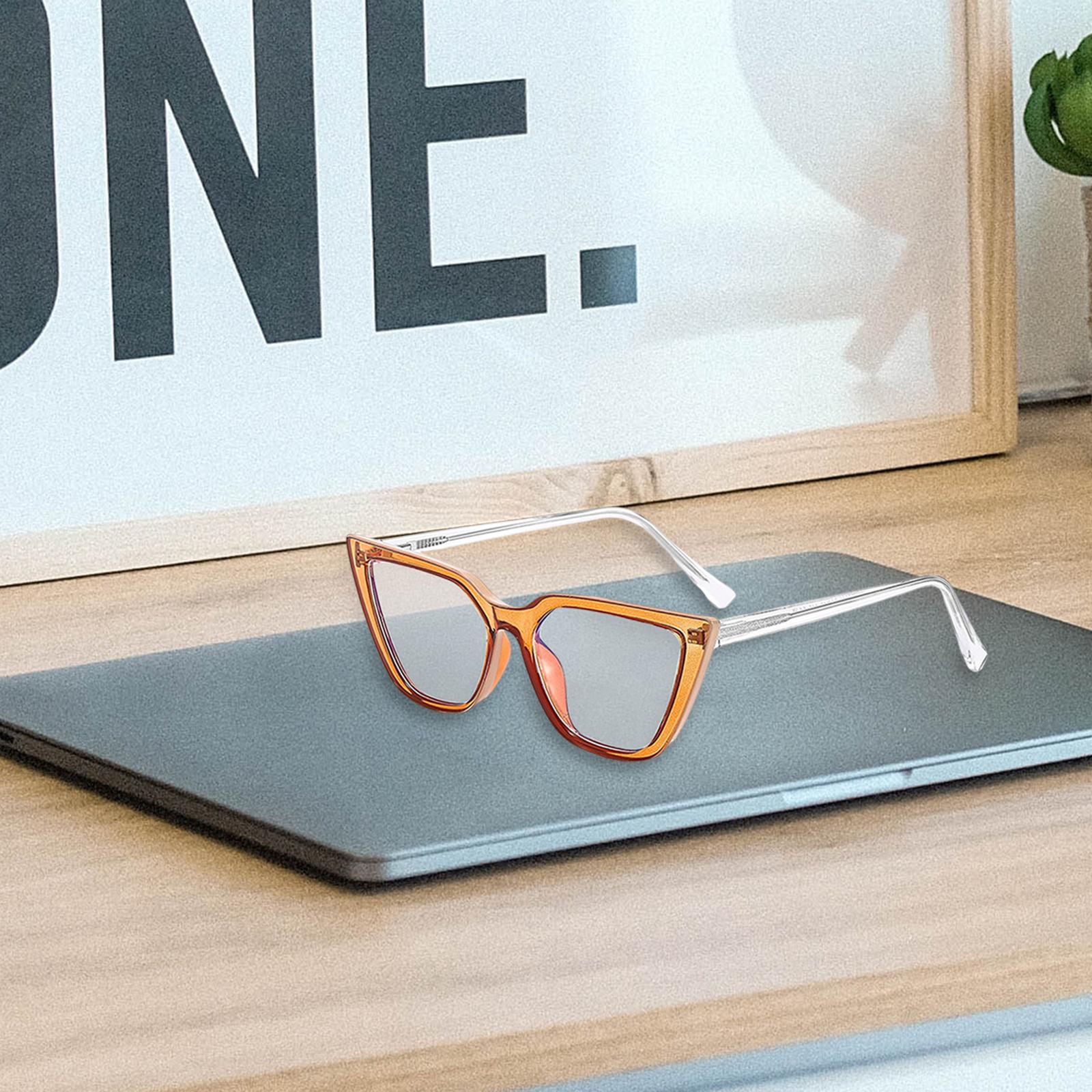 Computer Eyewear Eyeglasses Blue Light Blocking Glasses for Women Teens Brown