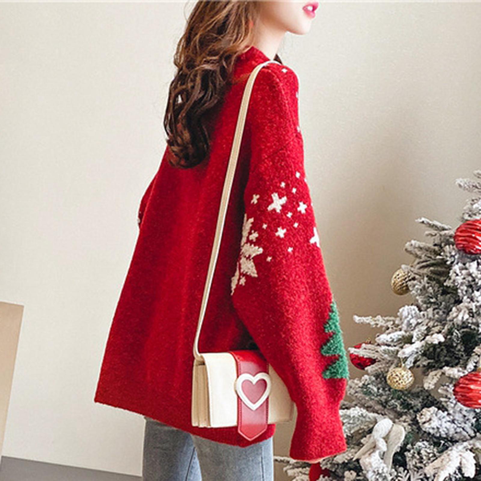 Christmas Sweater Breathable Clothing Pullover for Festival Christmas Winter 61cm Red