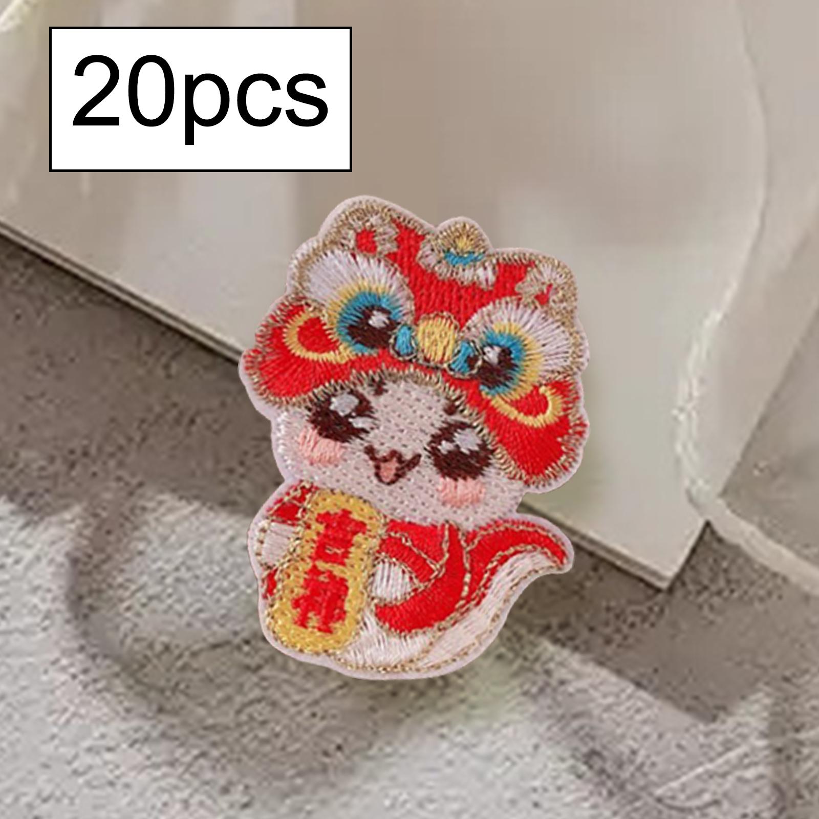 20 Pieces Chinese New Year Hair Clips Headwear Hair Pins