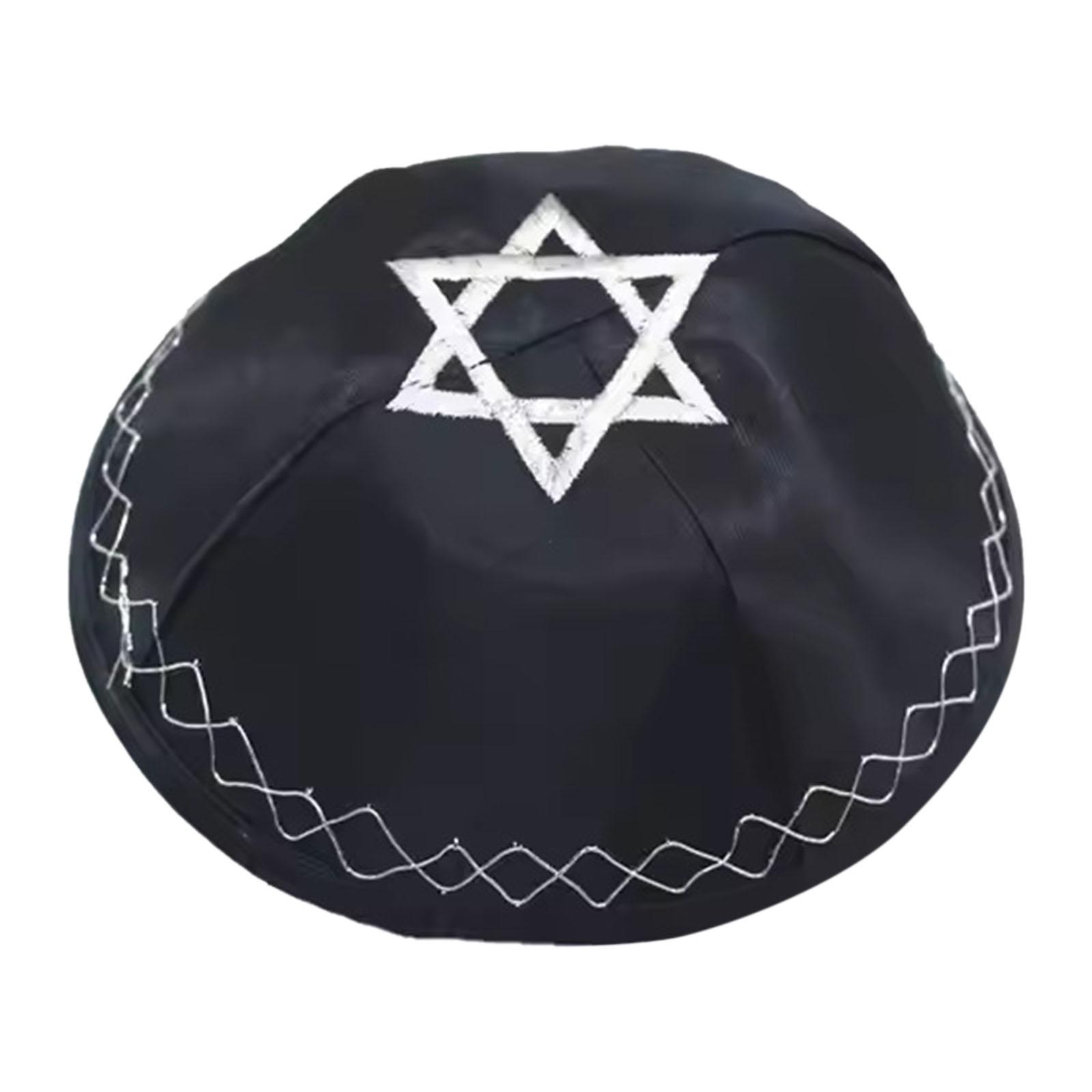 Embroidered Skull Cap Black