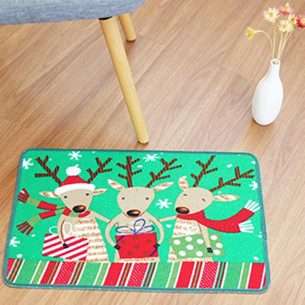 Christmas Style Floor Door Mat Home Kitchen 24x16 Inch Deers