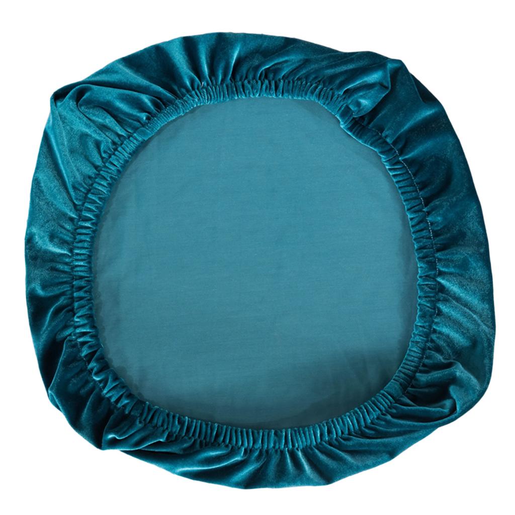 Universal Soft Velvet Stretch Wedding Dining Room Chair Seat Cushion