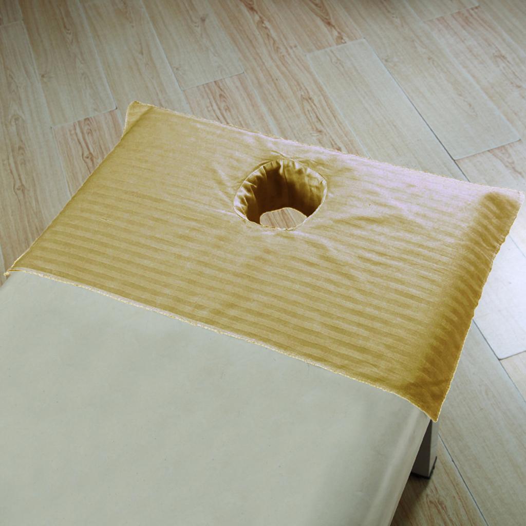 Soft Beauty Massage SPA Treatment Bed Cover Sheet With Breath Hole Yellow