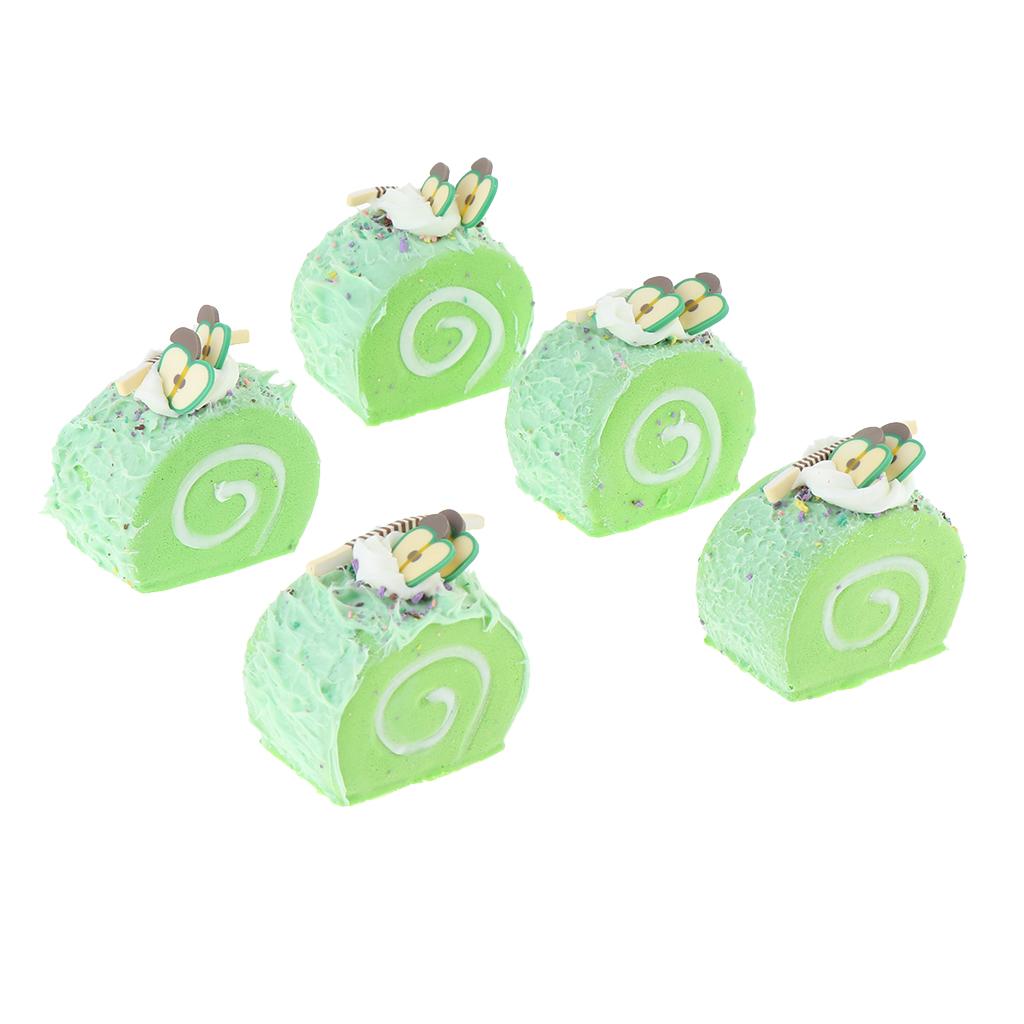 Artificial Fake Food Swiss Roll  Green