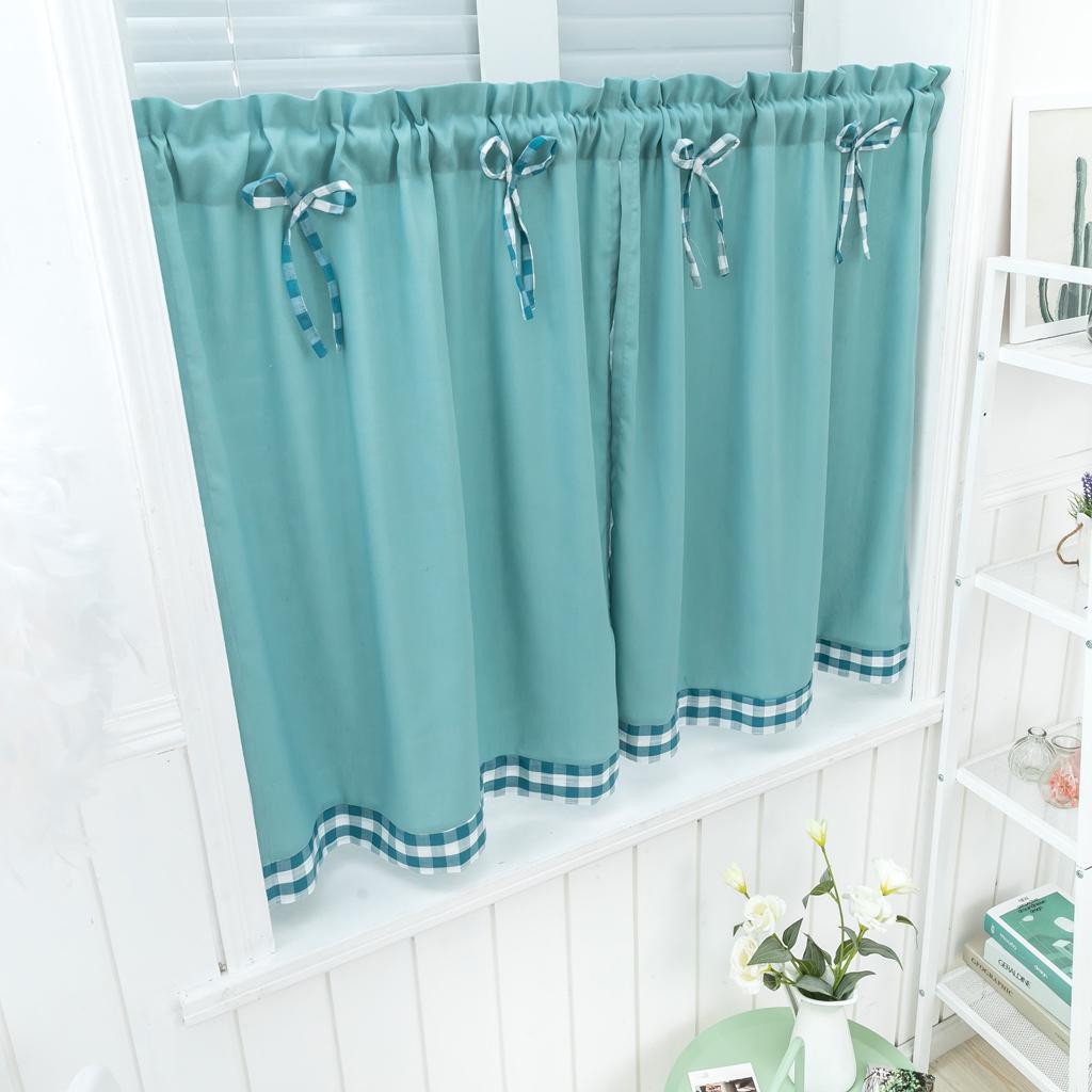 Polyester Cotton Short  Curtains  for Kitchen Bathroom  