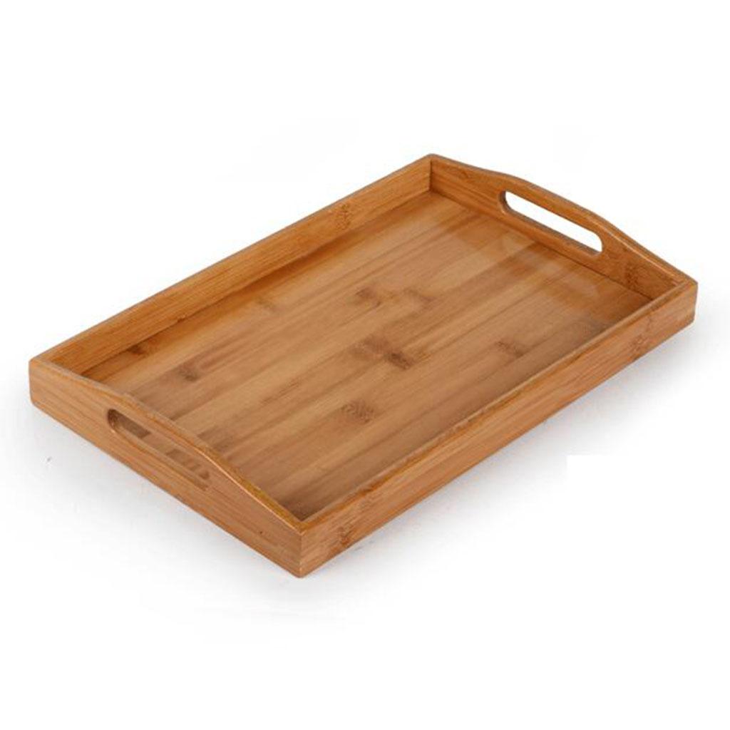 Wooden Coffee Table Tray Decorative Ottoman Serving Tray