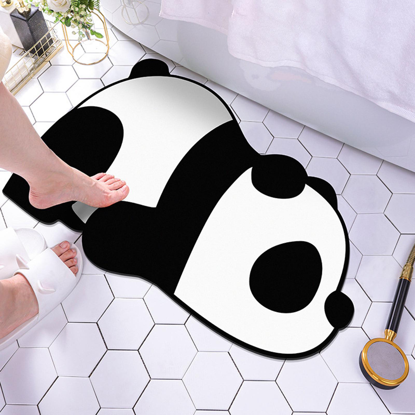Absorbent Cute Bath Mat Bathroom Toilet Doormat Carpet Panda Sleeping