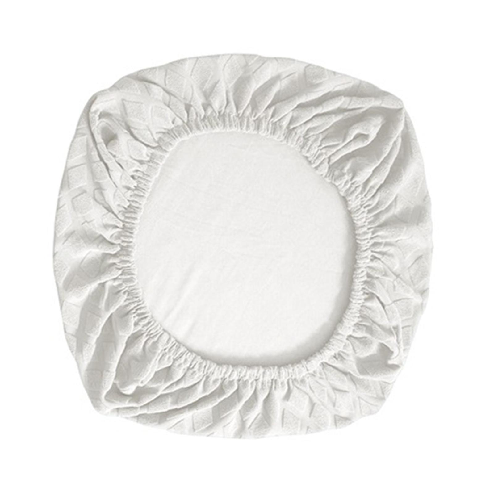 Chair Seat Cover Dining Room Chair Seat Slipcover Removable Washable White