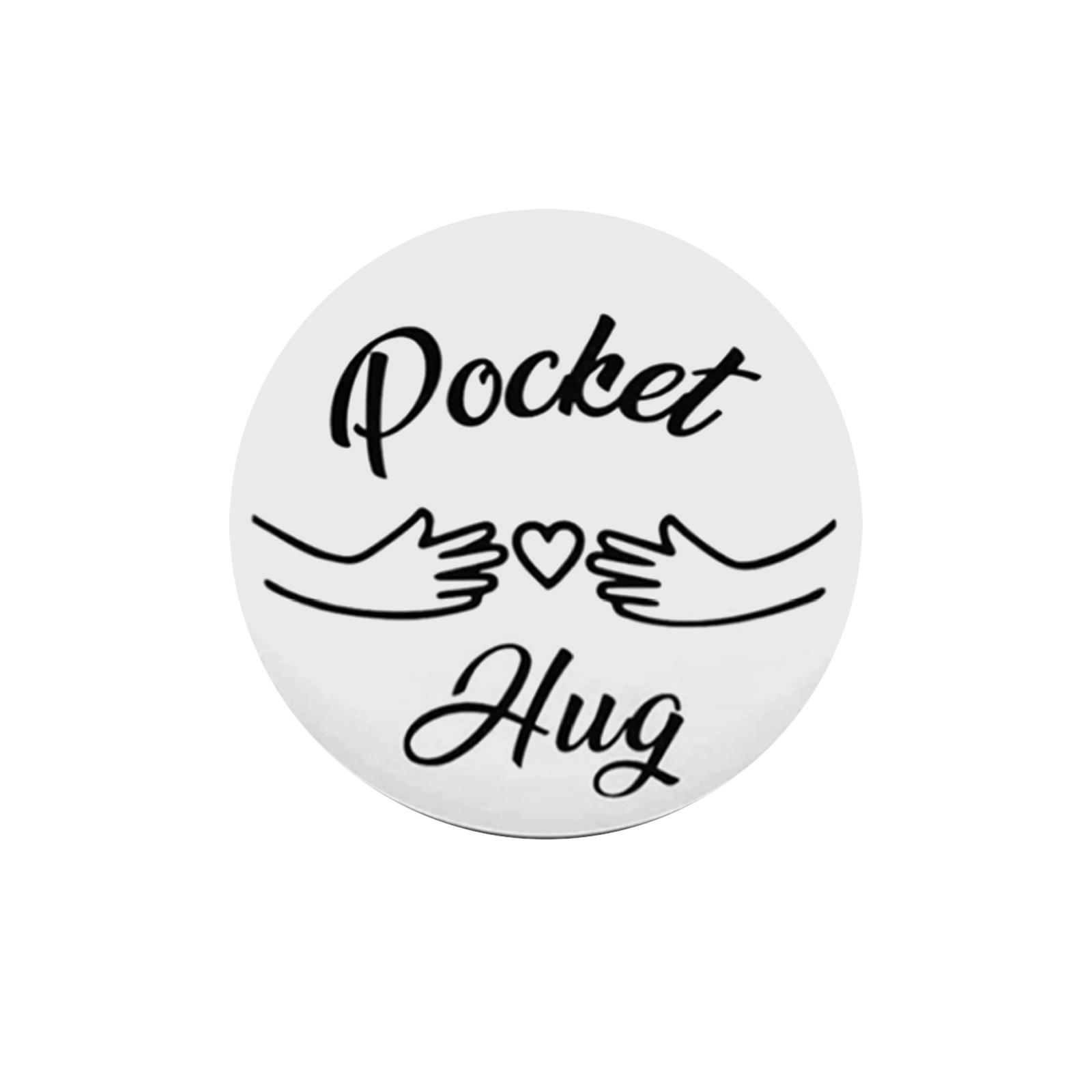 Pocket Hug Token Long Distance Relationship Keepsake for Daughter Lovers Argent