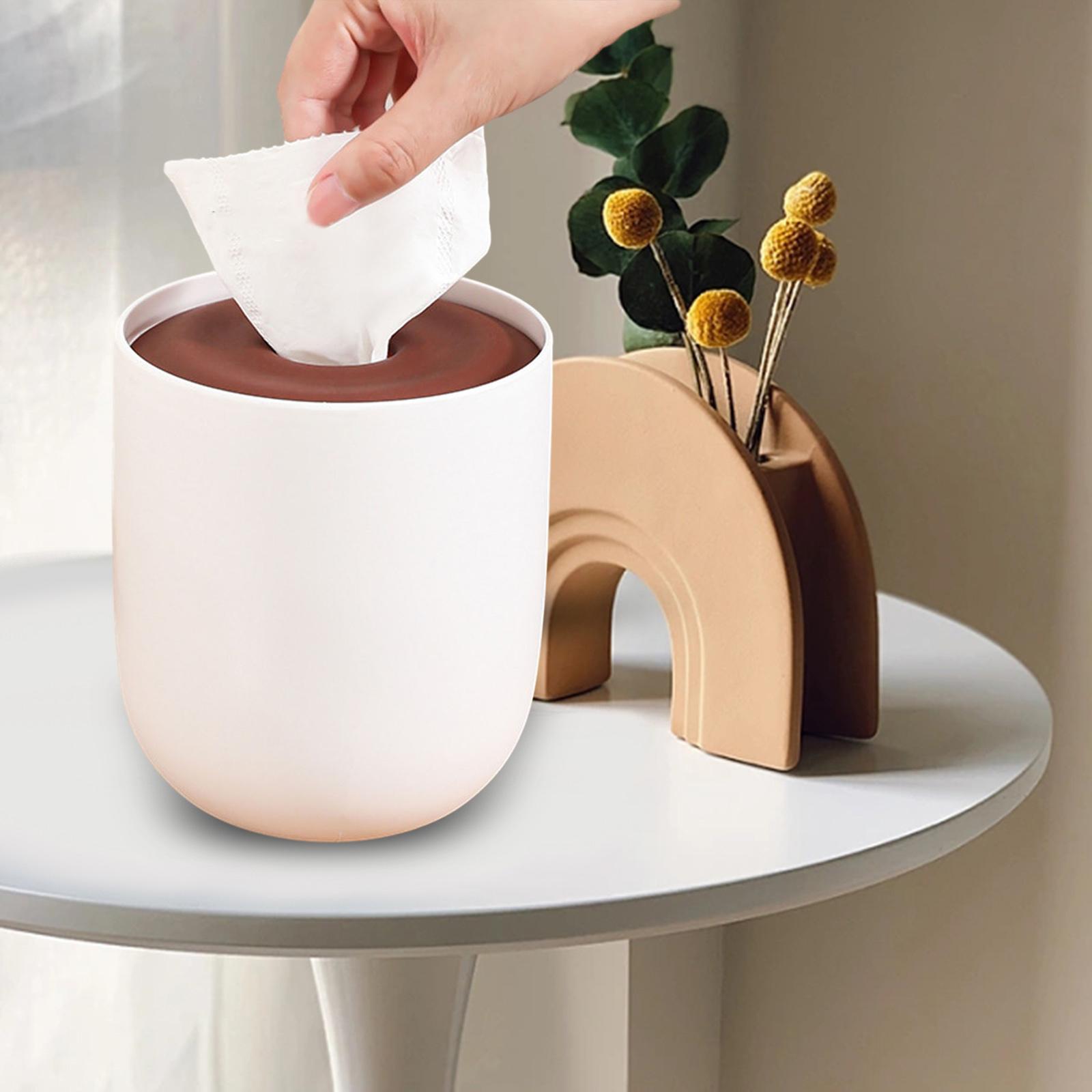 Tissue Box Cover Multifunctional Napkin Holder for NightStand End Table Home