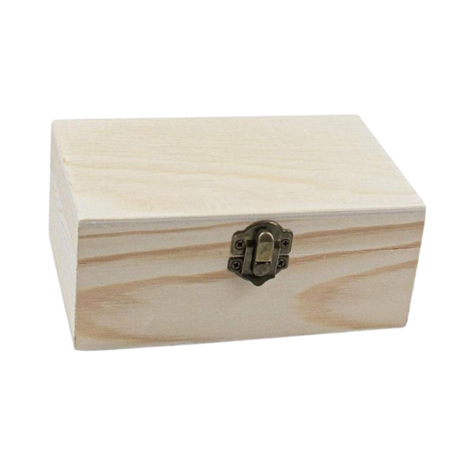 Wooden Box with Hinged Lid