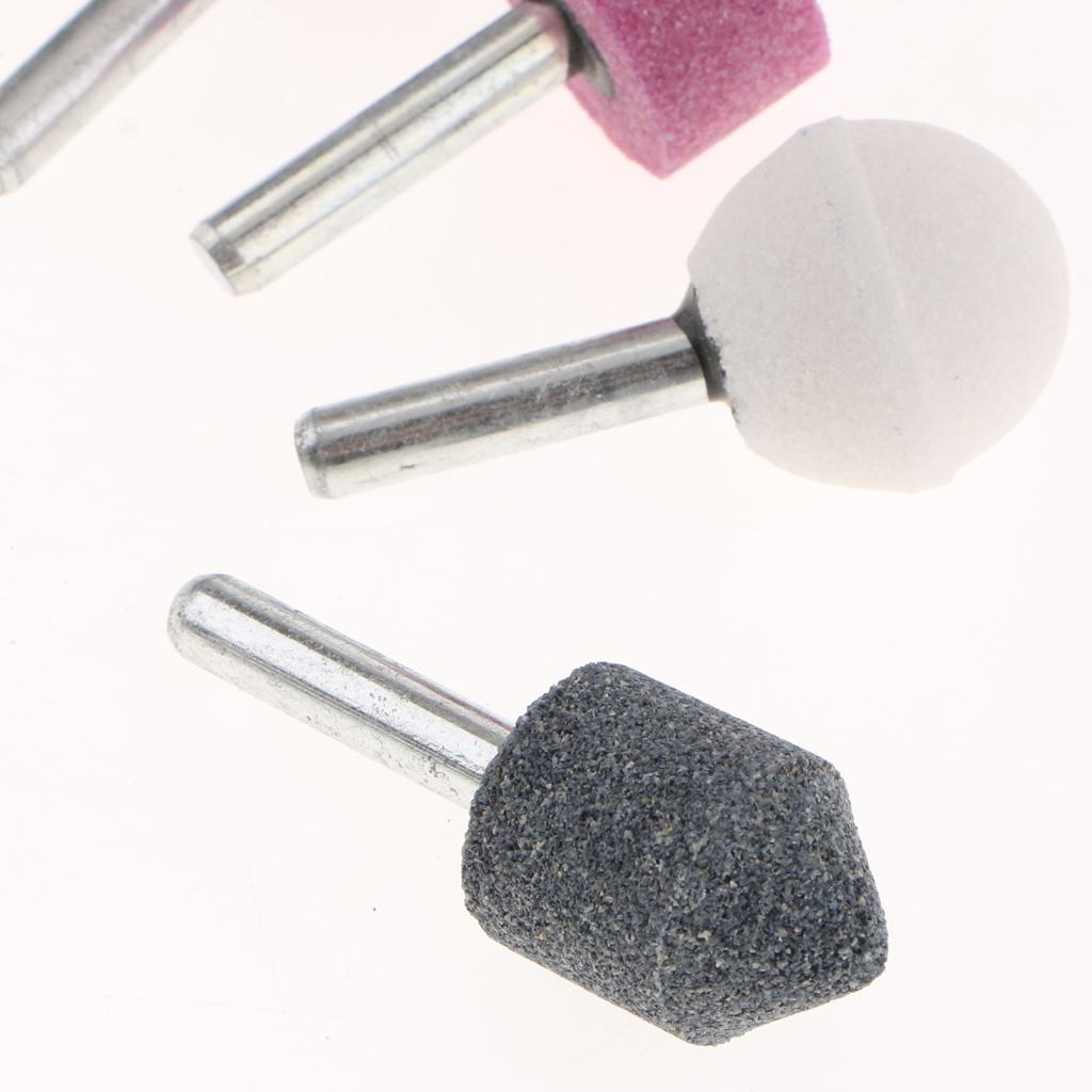 10x 6mm Cylindrical Electric Nail Drill Bits Polishing Grinding Head ZP-1008