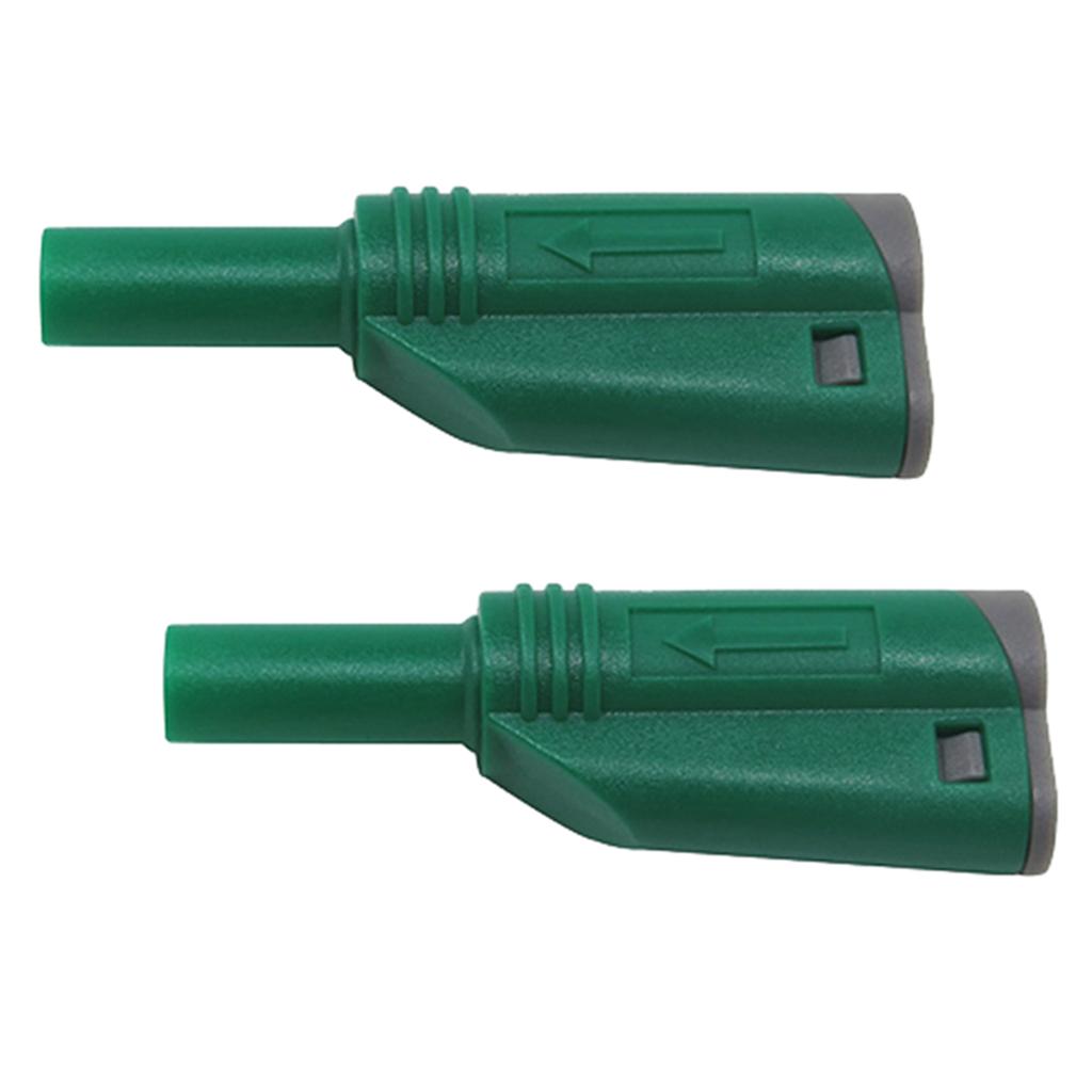 2pcs P3005 4mm Stack Banana Plug Welding-free Multimeter Connector Green