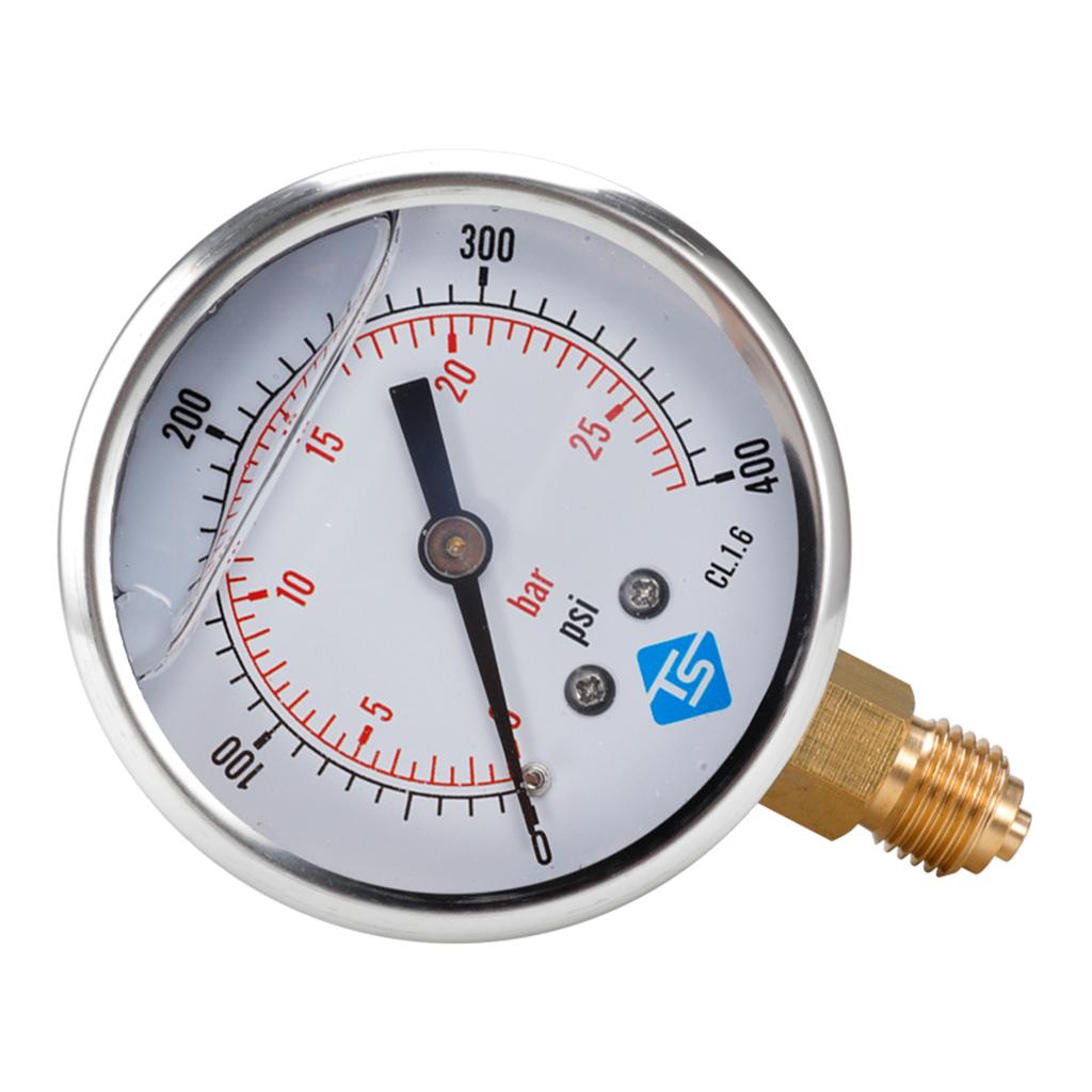 Y60 Radial Glycerine Filled Pressure Gauge Vacuum Gauge 0-400psi