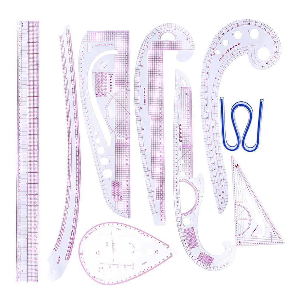 French Curve Ruler Set for Tailors Dressmakers Clothing Sewing Pattern ...