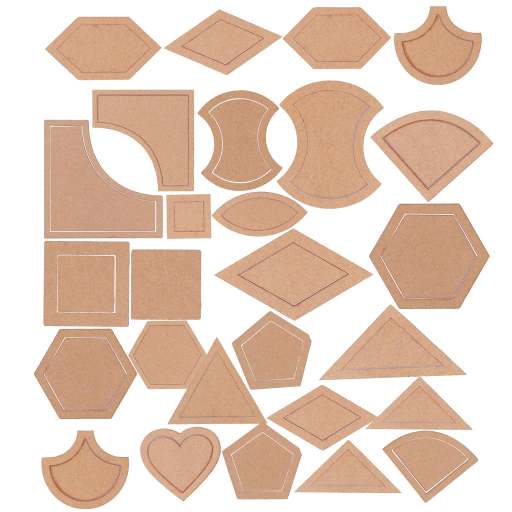 54 Pieces Assorted Acrylic Quilting Templates for DIY Quilter Patchwork Sewing