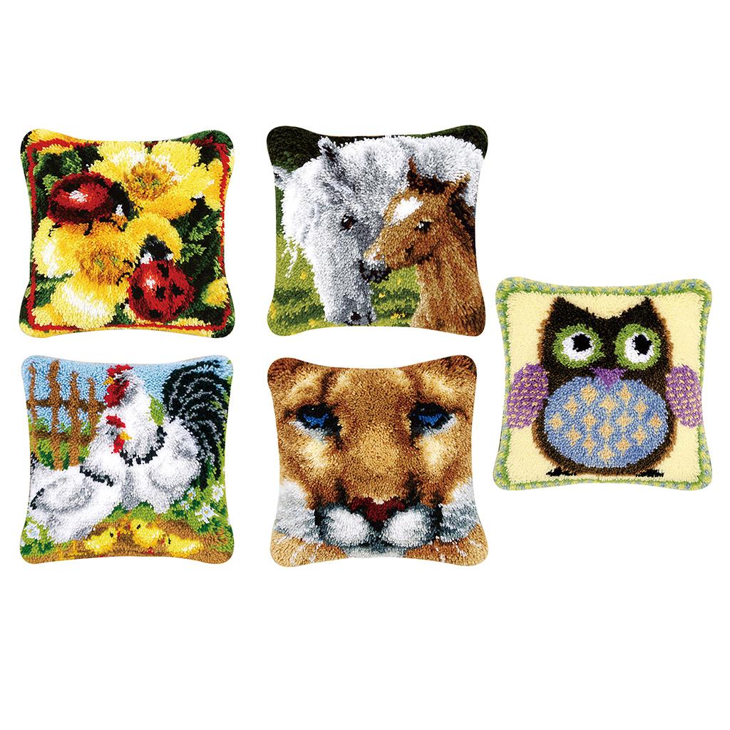 Latch Hooking Kits Popular Diy Latch Hook Rug Kits Animal Pillow