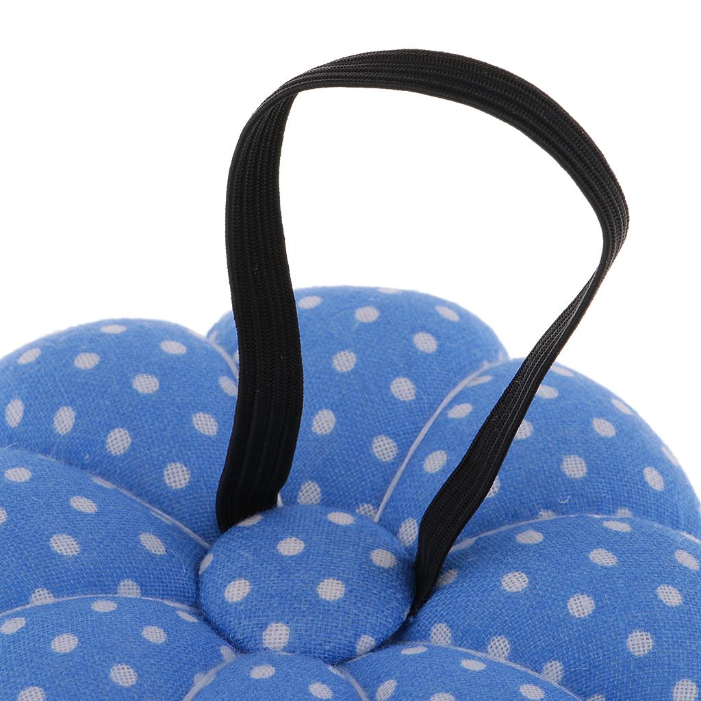 2xPumpkin Wrist Wearable Needle Pin Cushion for DIY Sewing Crafts Blue