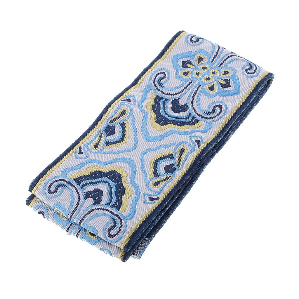  Jacquard Curtain Edging Crafting Sewing Costume Lace Ribbon  Blue