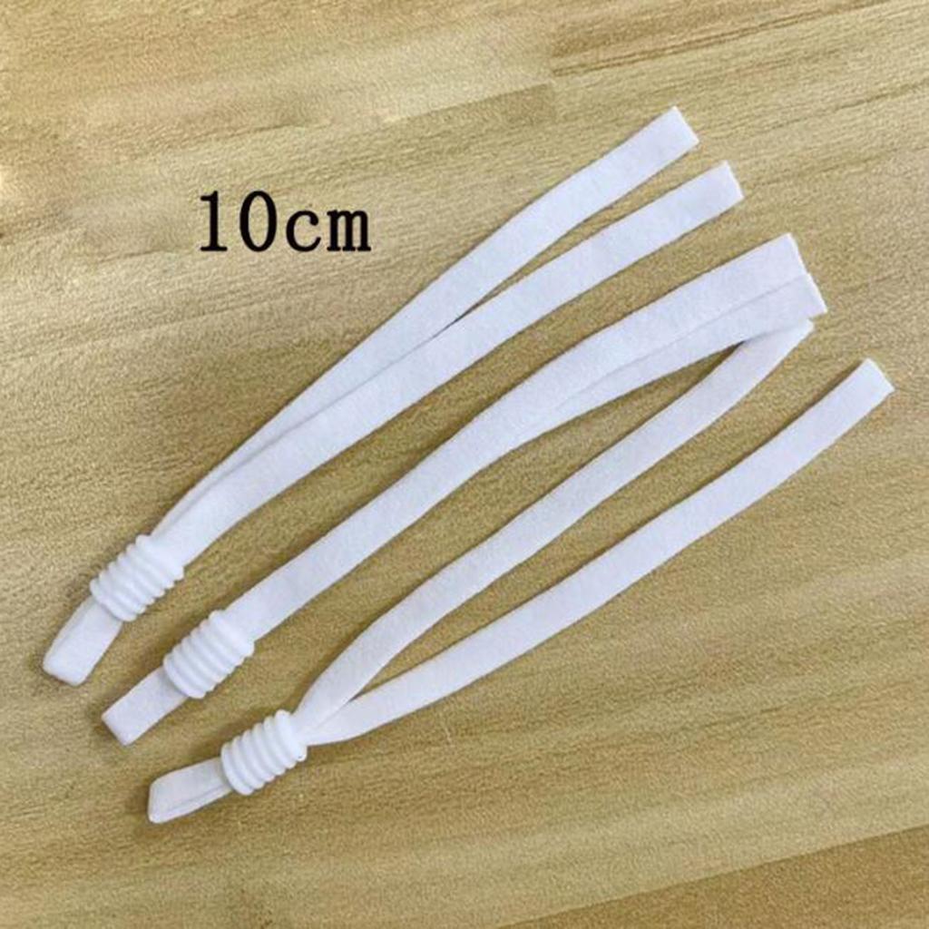 10pcs Cotton Face Mask Ear Grips Extension Hook Adjustable White