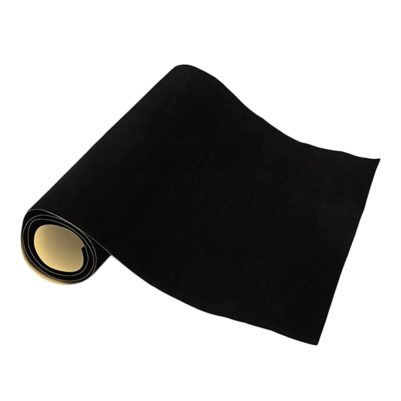 4x Back Self Adhesive Sheet Felt Velvet Velour Fabric Craft Sticker 