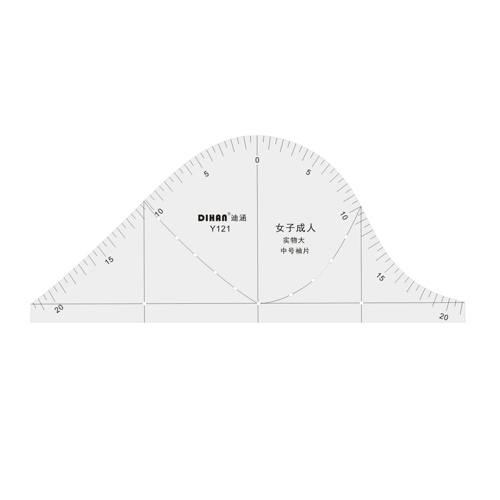 1:1 Cloth Design Ruler Full Scale Drawing Templete Short Sleeve