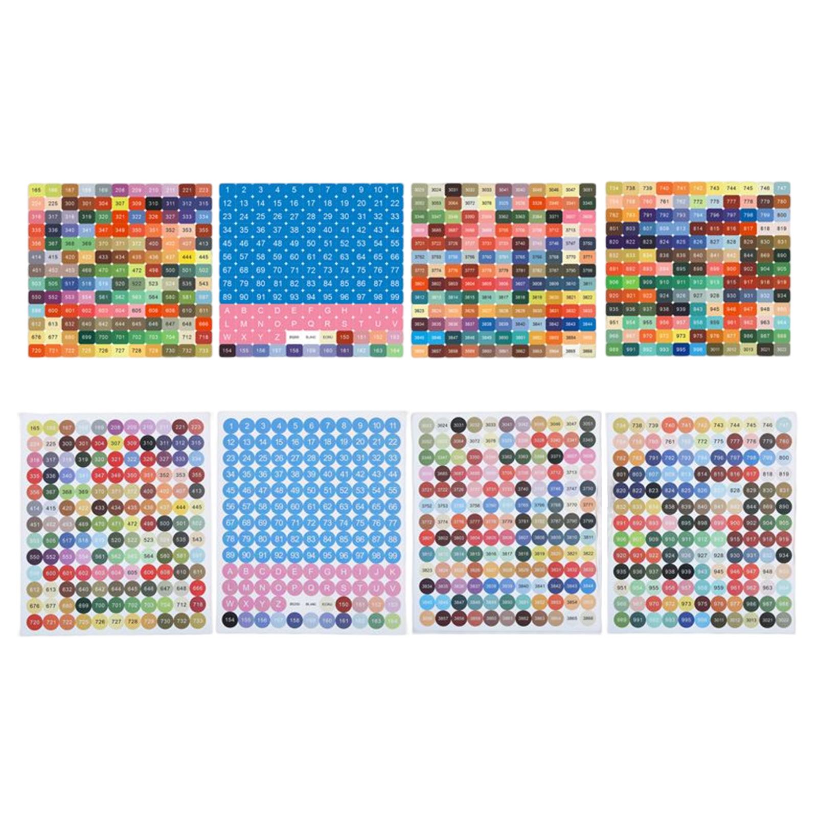 Color Number Label Stickers