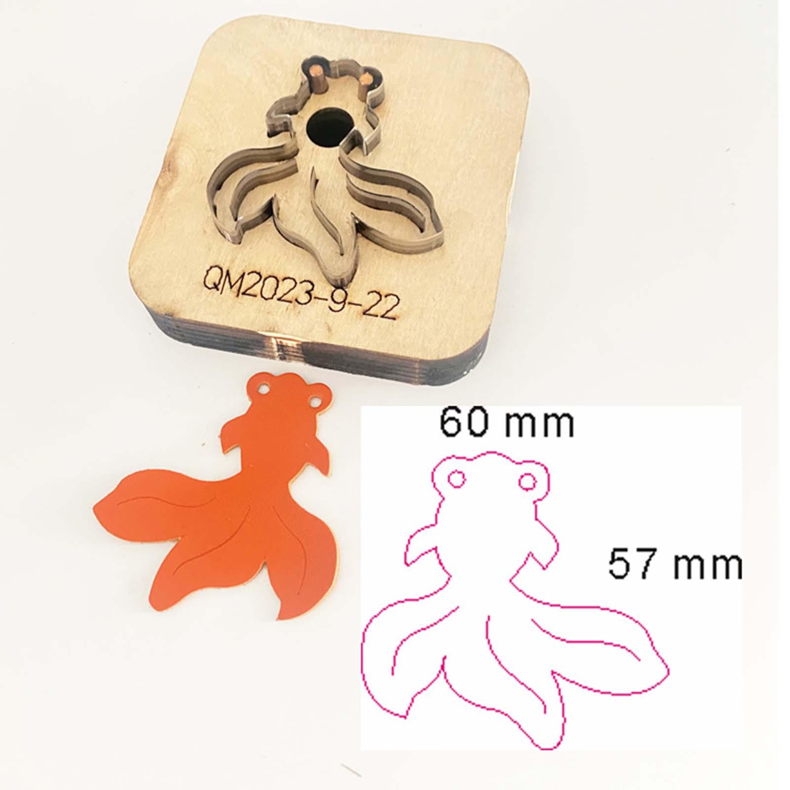 Leather Keychains Cutting Mold Fish Shape Stencil for Earring Jewelry Making