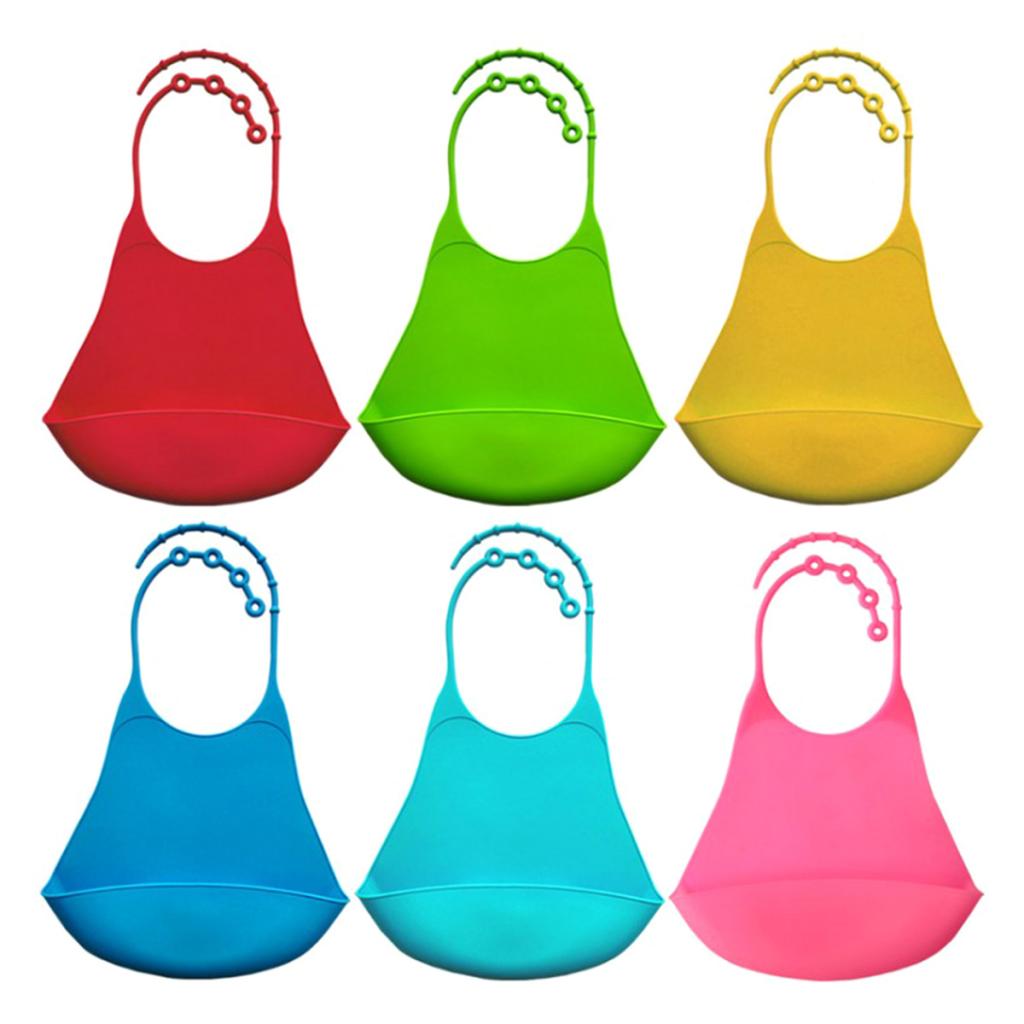 Silicone Adult Bib Reusable Clothing Eating Mealtime Protector Yellow