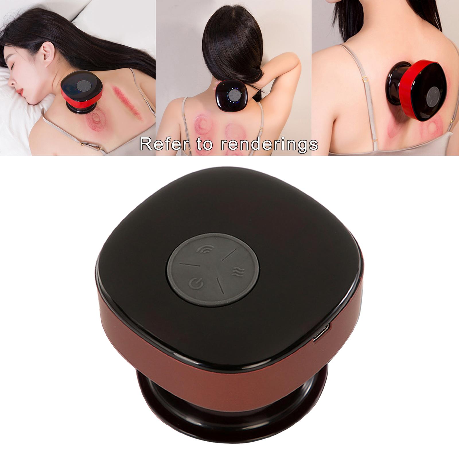 Electric Cupping Massage Heating Scraping Massager Red Square 4 Gears