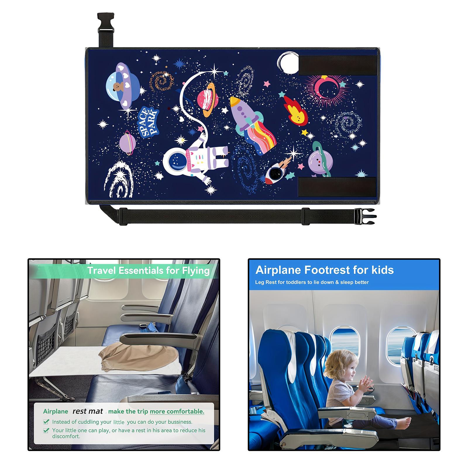 Airplane Footrest for Kids Compact Kids Aircraft Footstool Travel Essentials blue