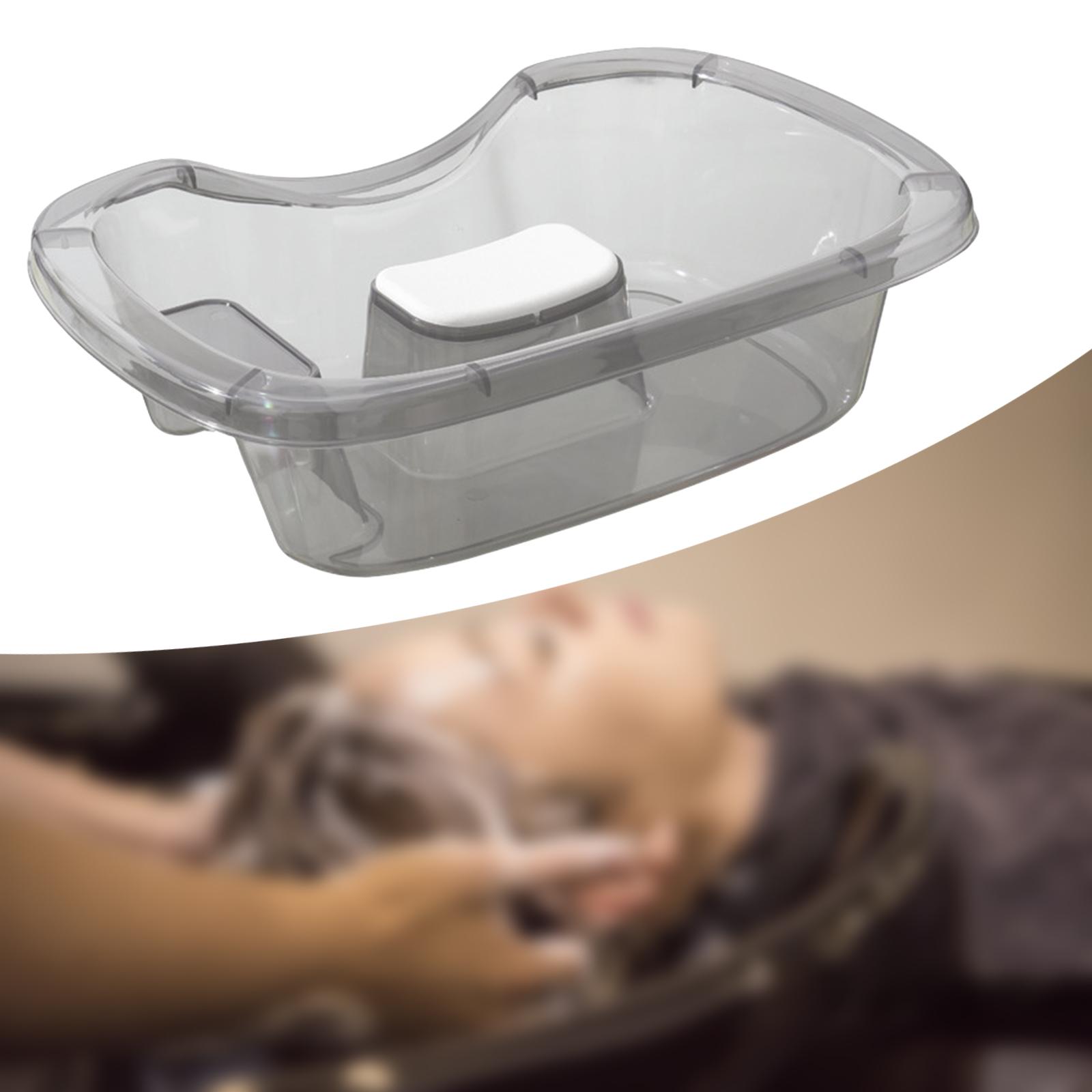 Shampoo Basin Lightweight Rinse Basin Shampoo Bowl for Home Bedside Disabled Gray