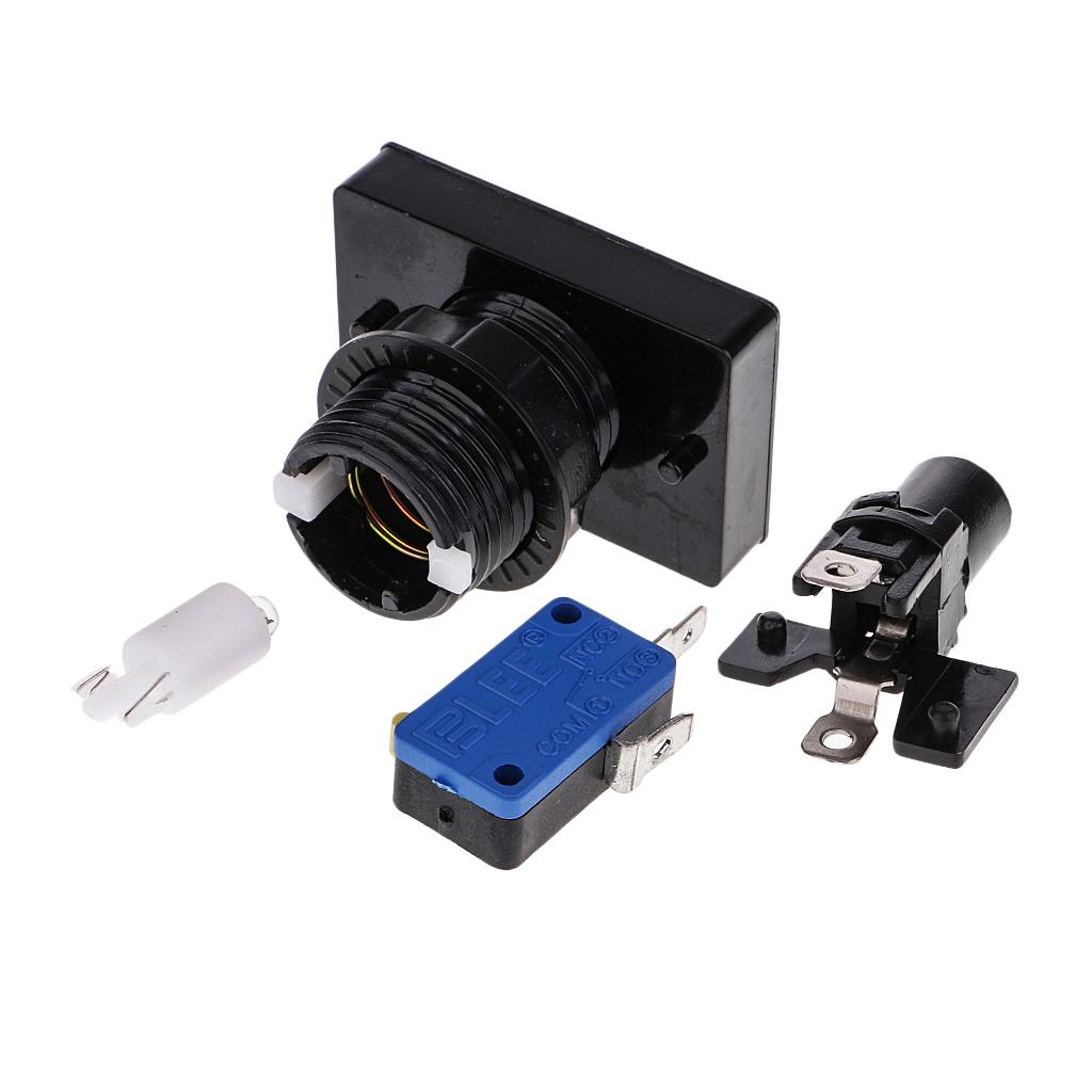 2xRectangle Arcade Machine Game Button with Led Illuminated Push Button -White