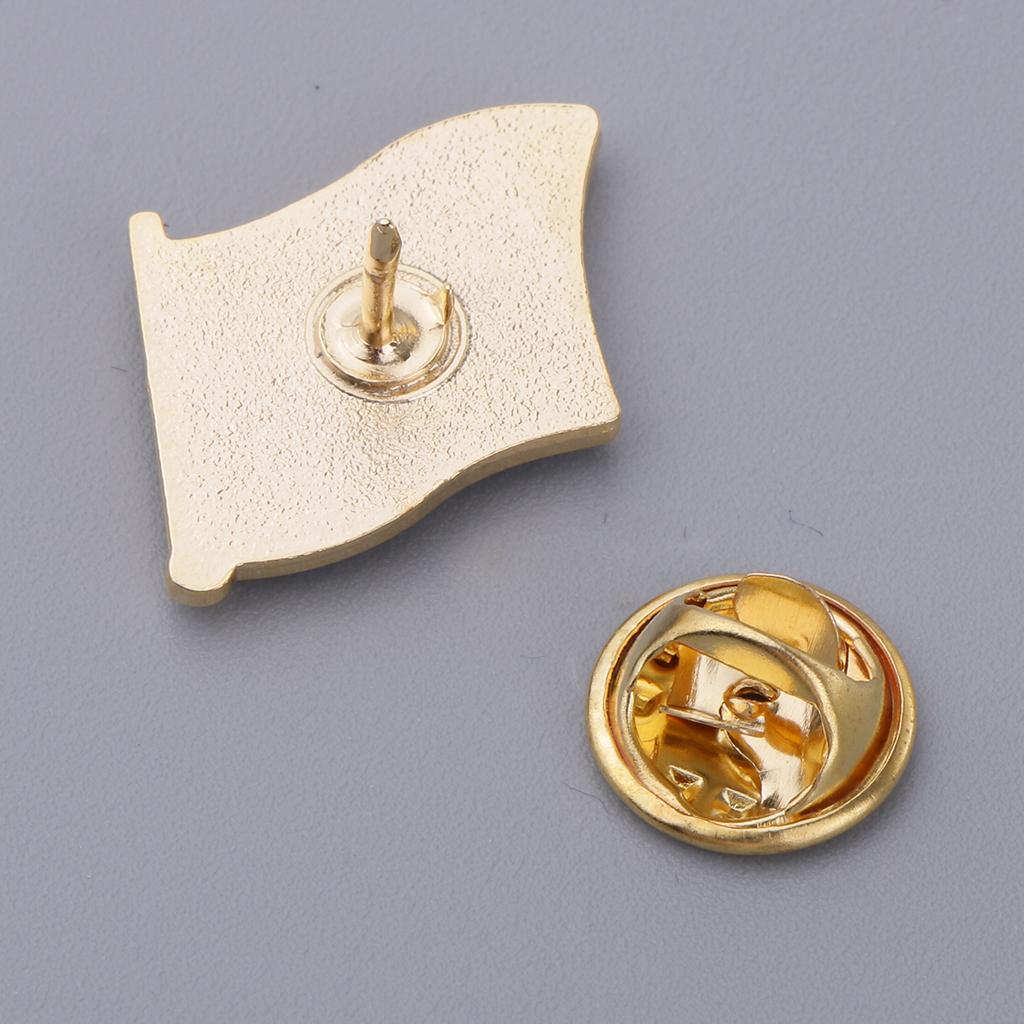 2xFriendship Flag Metal Lapel Pin United Nations Badge Pin-Back Tie Badge