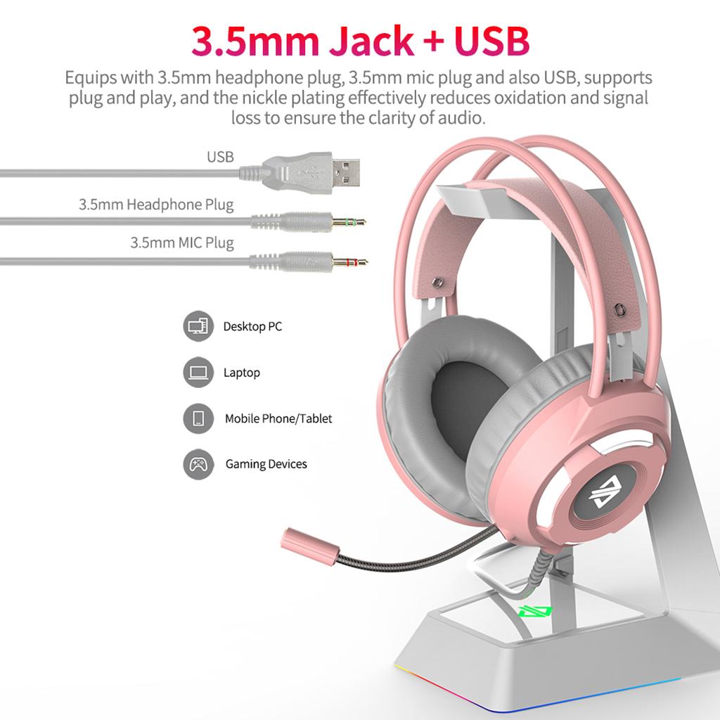 AX120 Stereo Gaming Noise-cancelling Wired Headset White (3.5mm)