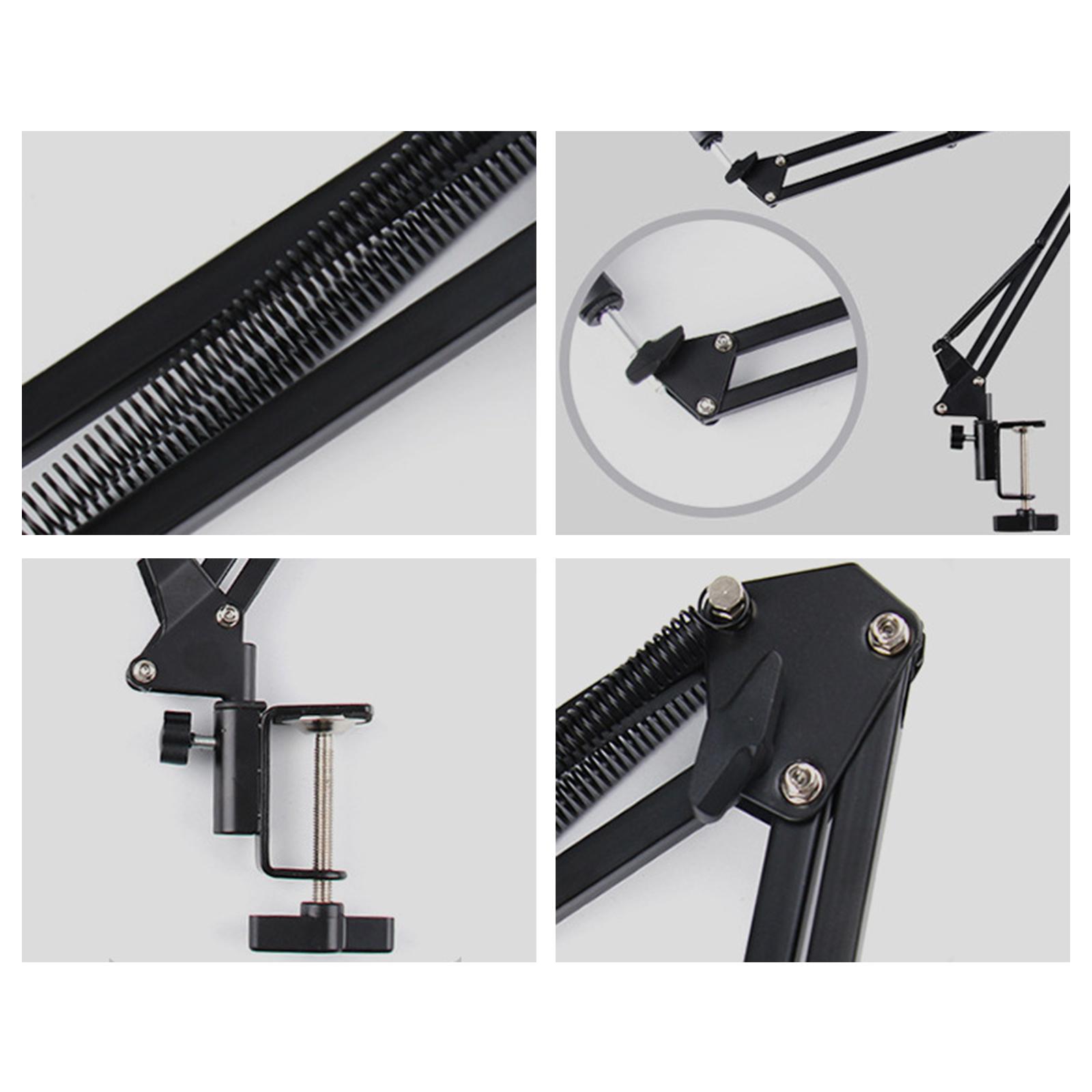 Microphone Arm Stand with Desk Clamp Sturdy for Podcasting Radio Station